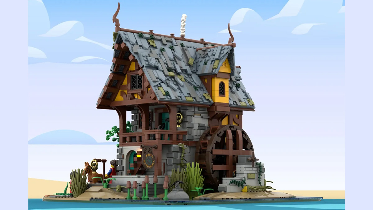 JOHN’S MEDIEVAL WATERMILL Achieves 10K Support on LEGO IDEAS