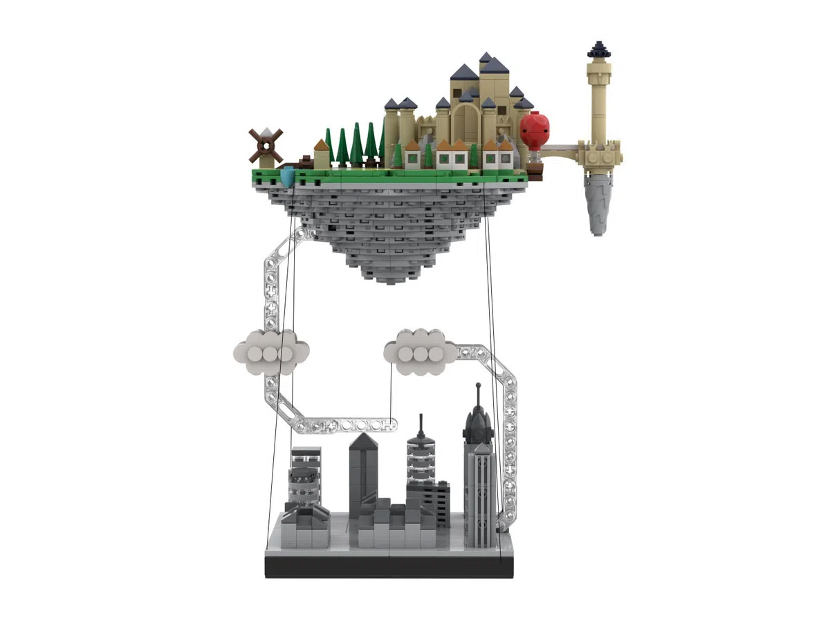 FLOATING ISLAND (USING TENSEGRITY) Achieves 10K Support on LEGO IDEAS