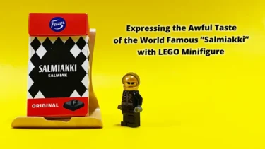 Expressing the Awful Taste of the World Famous Salmiakki with LEGO Minifigure