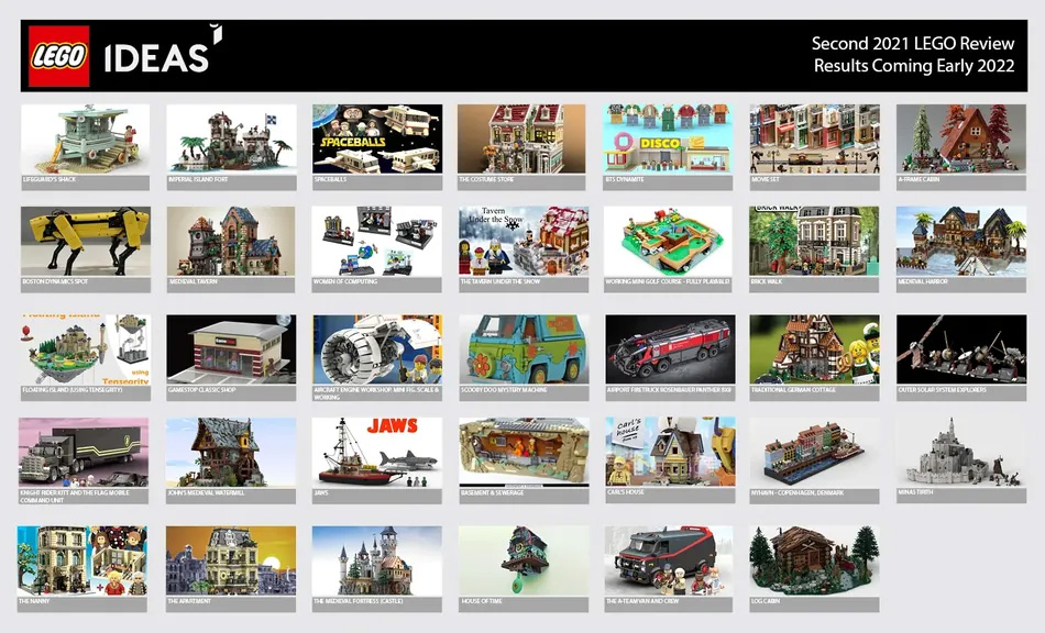 34 Designs with 10K Supports Advance to 2021 2nd LEGO IDEAS Review