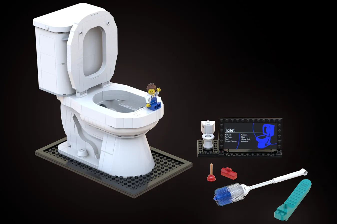 THE LEGO TOILET Achieves 10K Supports on LEGO IDEAS