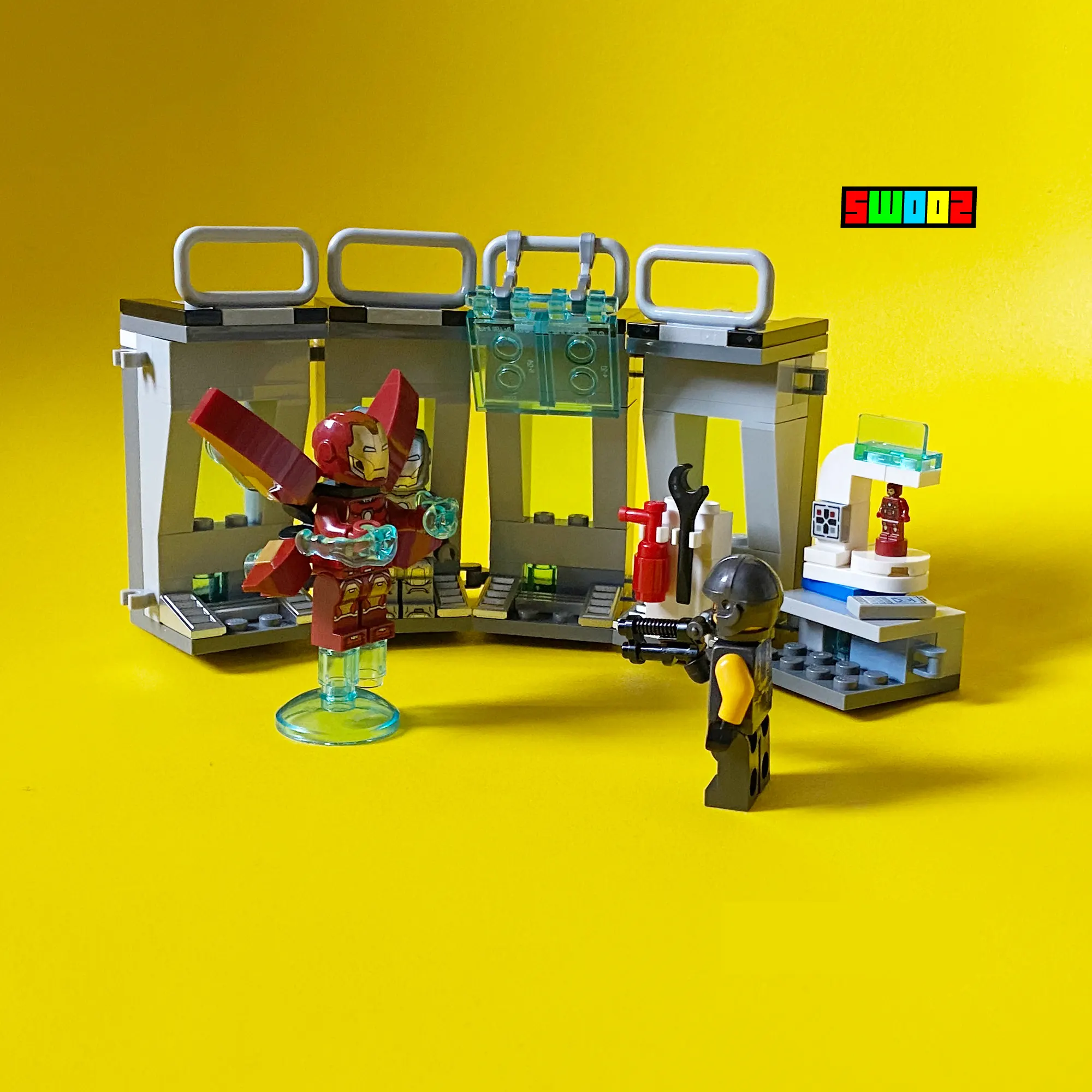 LEGO 76167 Iron Man Armory Review : Jason Statham Joins Iron Man!
