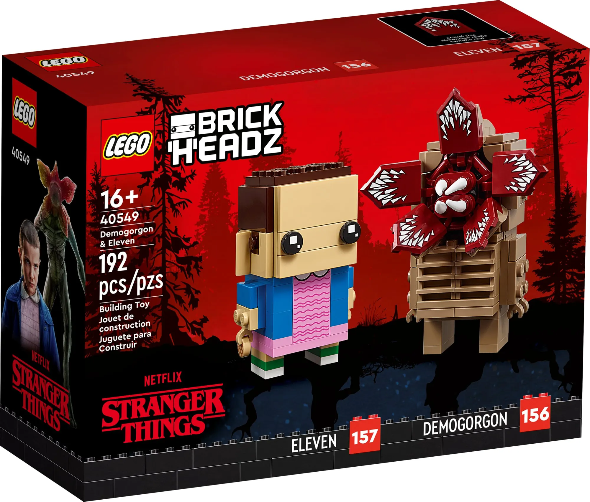 LEGO Brickheadz Stranger Things Demogorgon & Eleven 40549