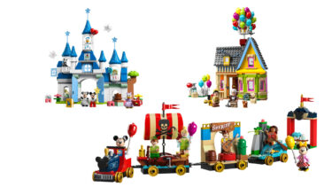 Disney 100th Celebration 3 LEGO(R)Disney New Set Train, UP, Castle Available in April 1, 2023