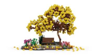 GOLDEN TRUMPET TREE WITH PARK BENCH | LEGO(R)IDEAS 10K Design for 2022 2nd Review