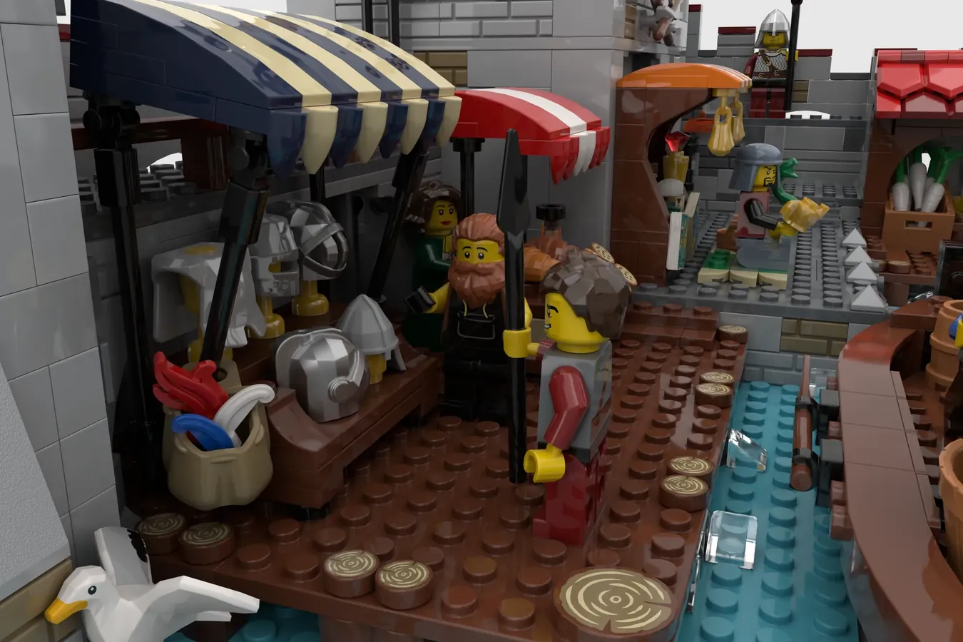 MEDIEVAL SEASIDE MARKET | LEGO(R)IDEAS 10K Design for 2023 1st Review