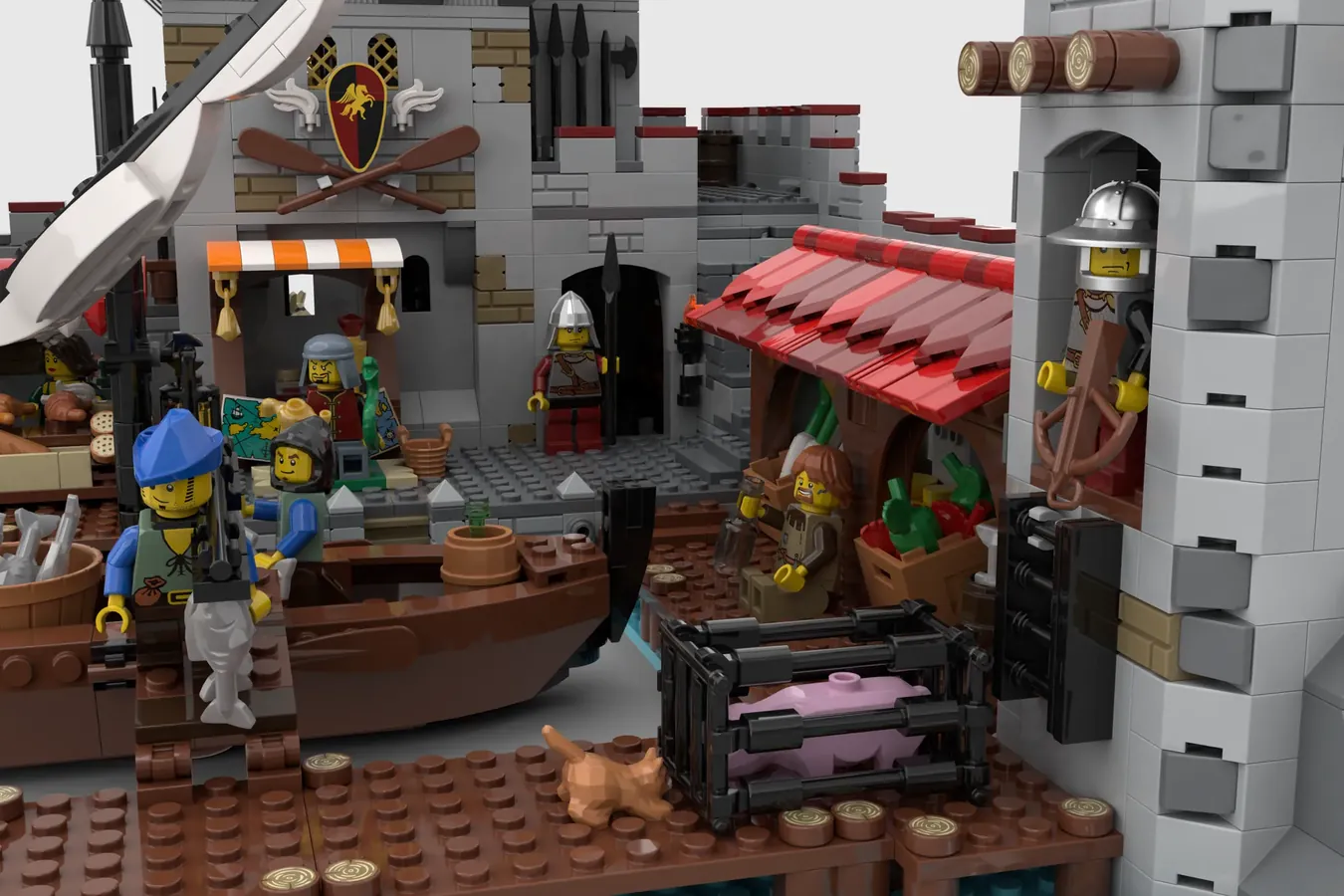 MEDIEVAL SEASIDE MARKET | LEGO(R)IDEAS 10K Design for 2023 1st Review