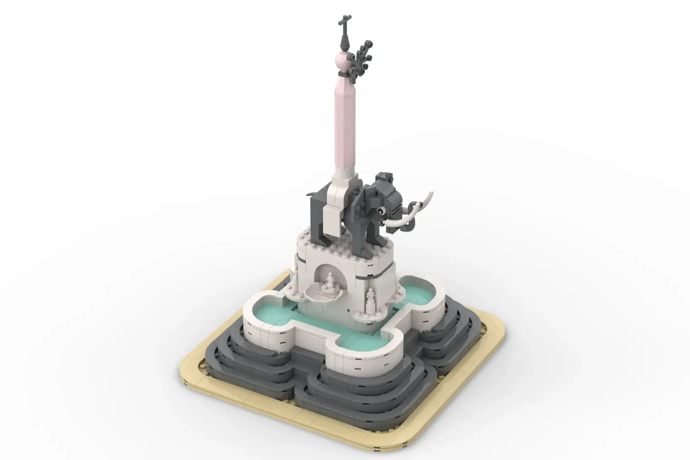 U LIOTRU - ELEPHANT FOUNTAIN - CATANIA 10K Design Advanced to LEGO(R)IDEAS 2023 1st Review