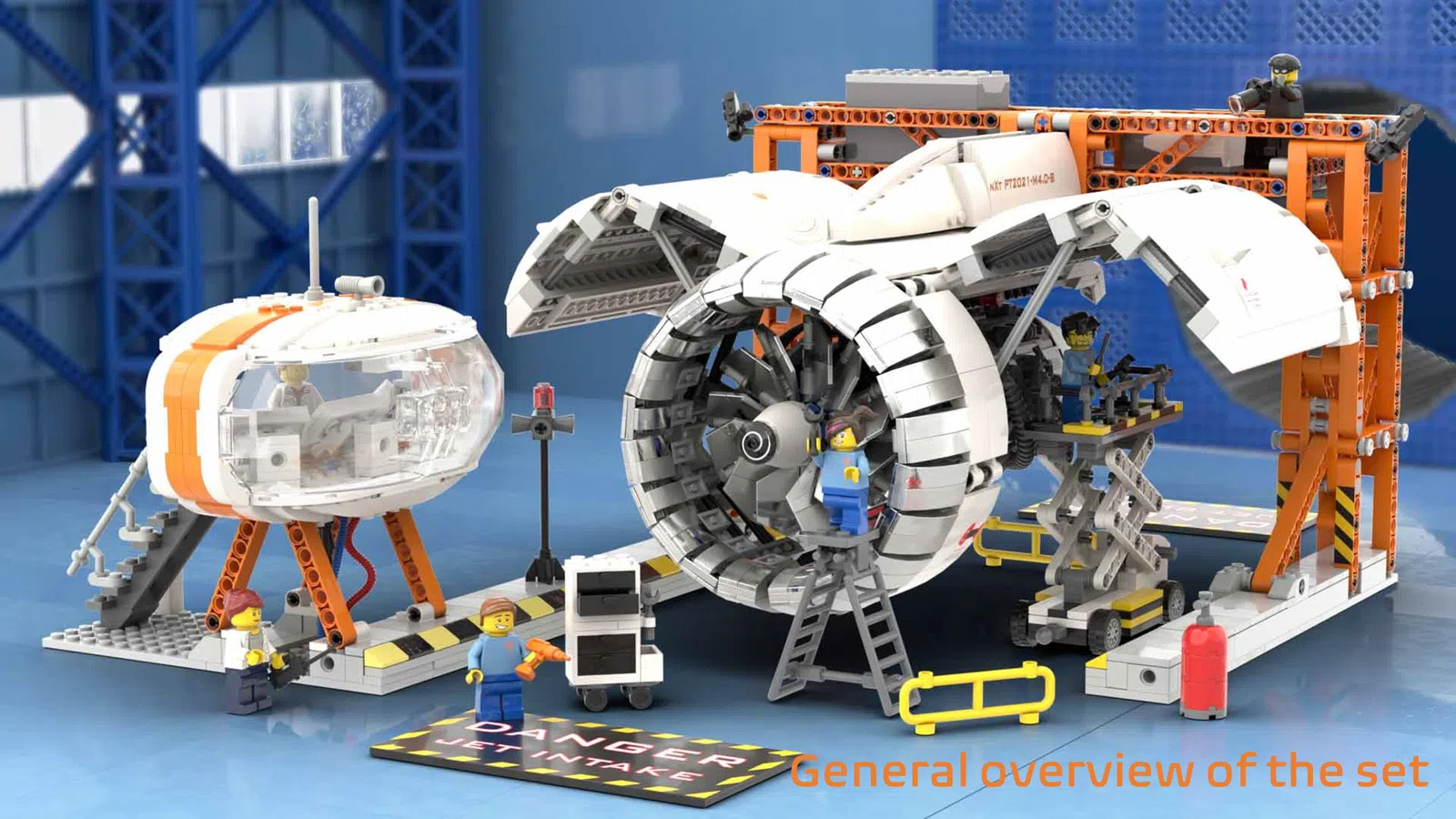 AIRCRAFT ENGINE WORKSHOP. MINI FIG. SCALE & WORKING Achieves 10K Support on LEGO IDEAS