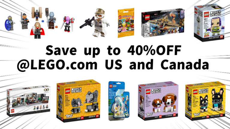 Sale at LEGO(R)Shop US and Canada, Save Up to 40% OFF on Selected Items