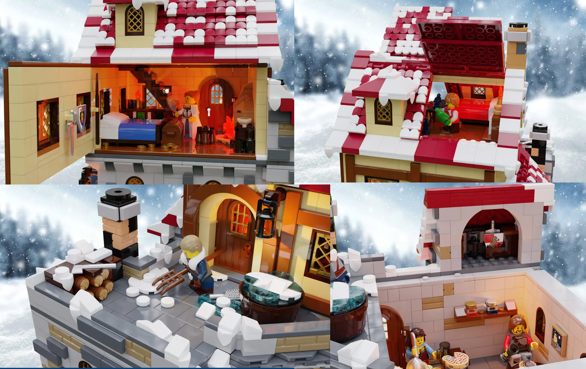THE TAVERN UNDER THE SNOW Achieves 10K Support on LEGO IDEAS